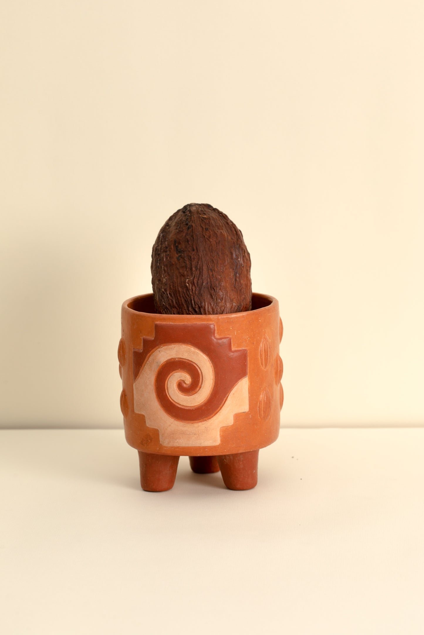 Ceremonial Cacao Vessel with Chakana