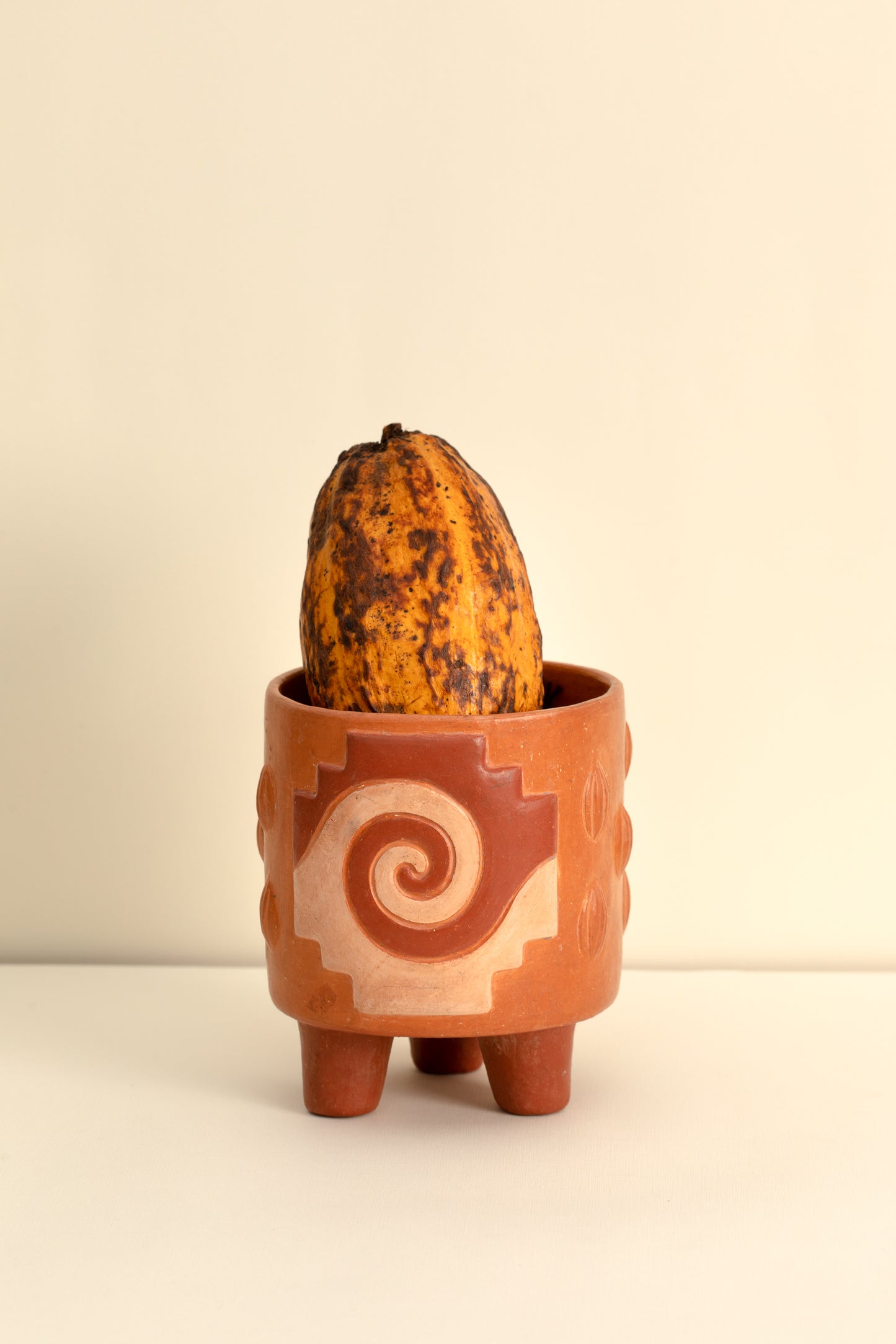 Ceremonial Cacao Vessel with Chakana